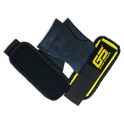 Lifting Grips, Gym Stack, Versatile Grip Pad, Rubber and Neoprene, Black / Yellow