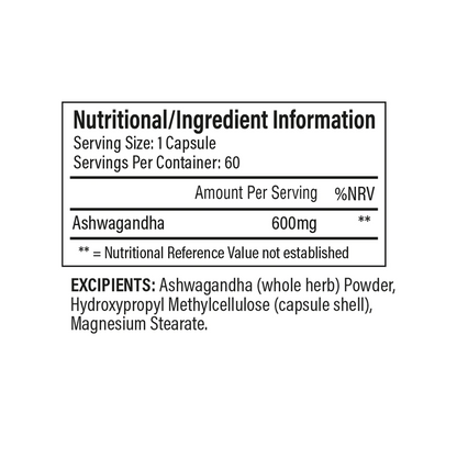 Extract de Ashwagandha, Trained by JP, Ashwagandha KSM-66, 60 Capsule