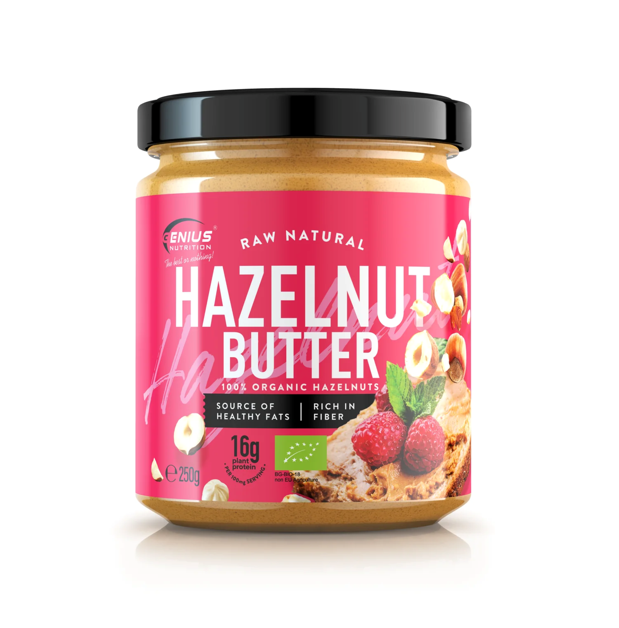 Unt Bio de Alune de Padure, Genius Nutrition, Bio Hazelnut Butter, 250g