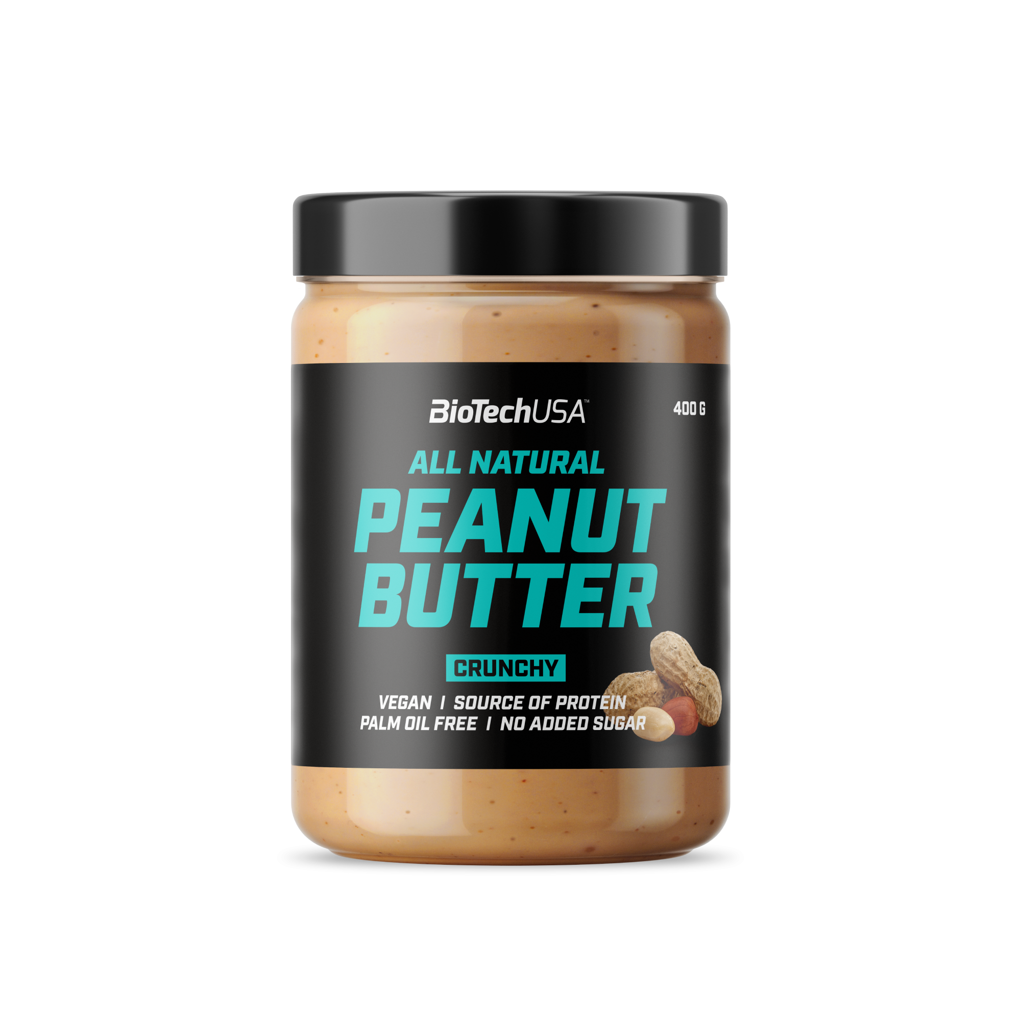 Unt de Arahide, BioTechUSA, All Natural Peanut Butter, 400g, Crunchy