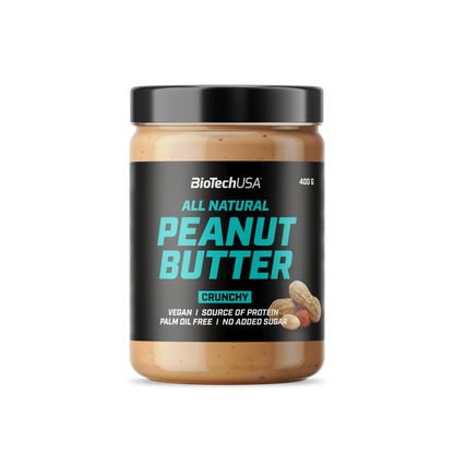 Unt de Arahide, BioTechUSA, All Natural Peanut Butter, 400g, Crunchy