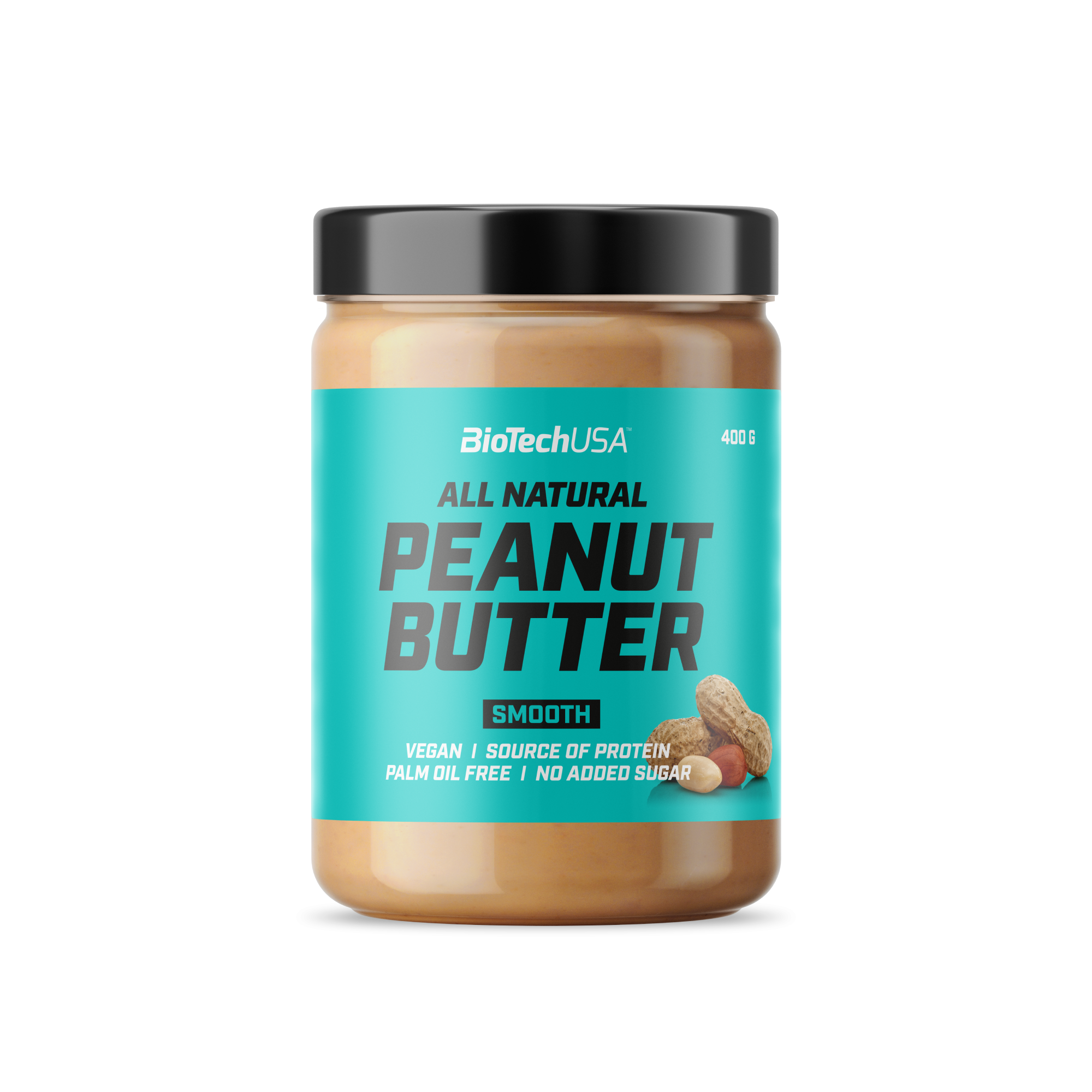Unt de Arahide, BioTechUSA, All Natural Peanut Butter, 400g, Smooth