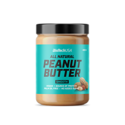 Unt de Arahide, BioTechUSA, All Natural Peanut Butter, 400g, Smooth