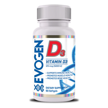 Vitamina D3, Evogen, Vitamin D3 5000 IU, 60 Softgels