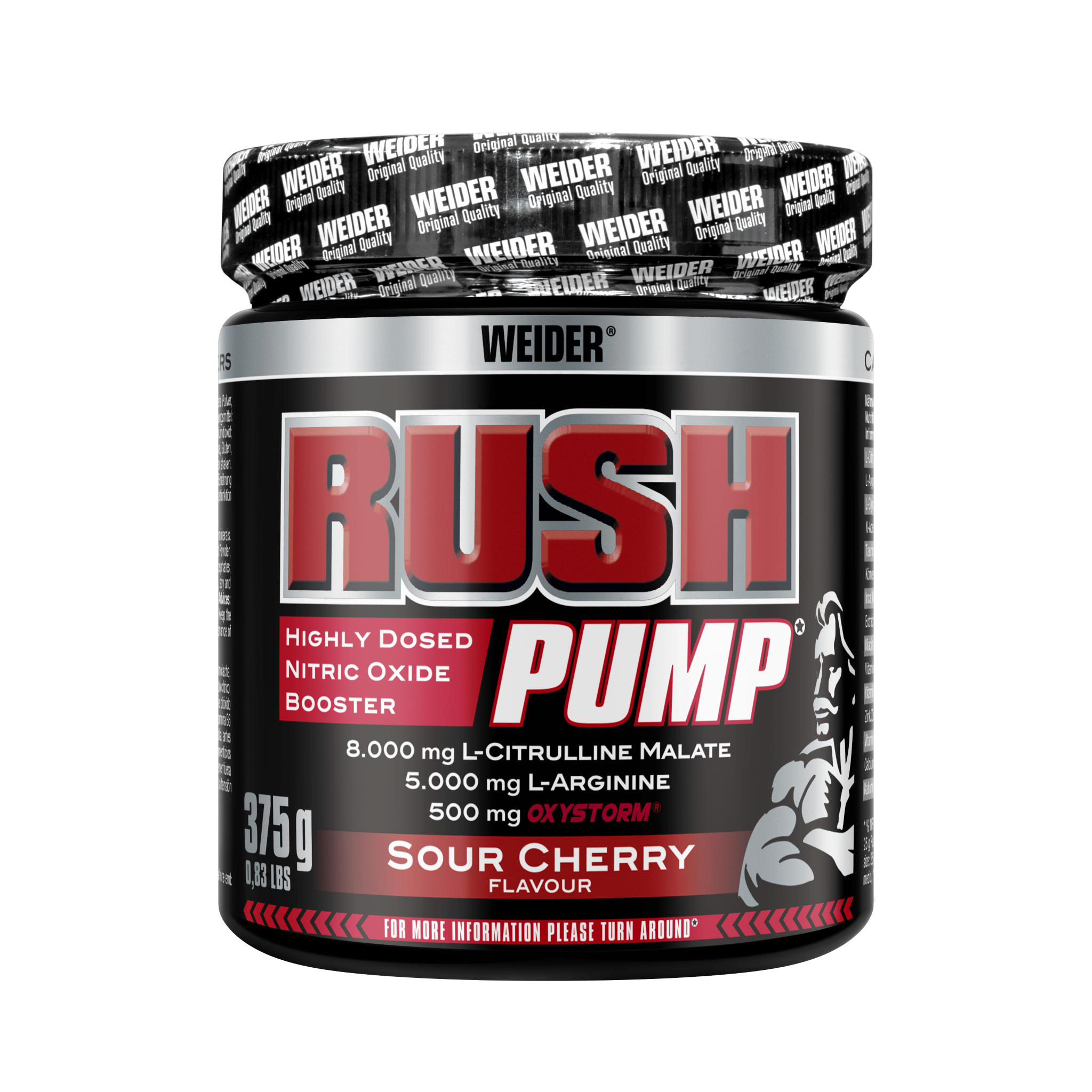 Pre-Workout fara Cafeina, Weider, Rush Pump, 375g