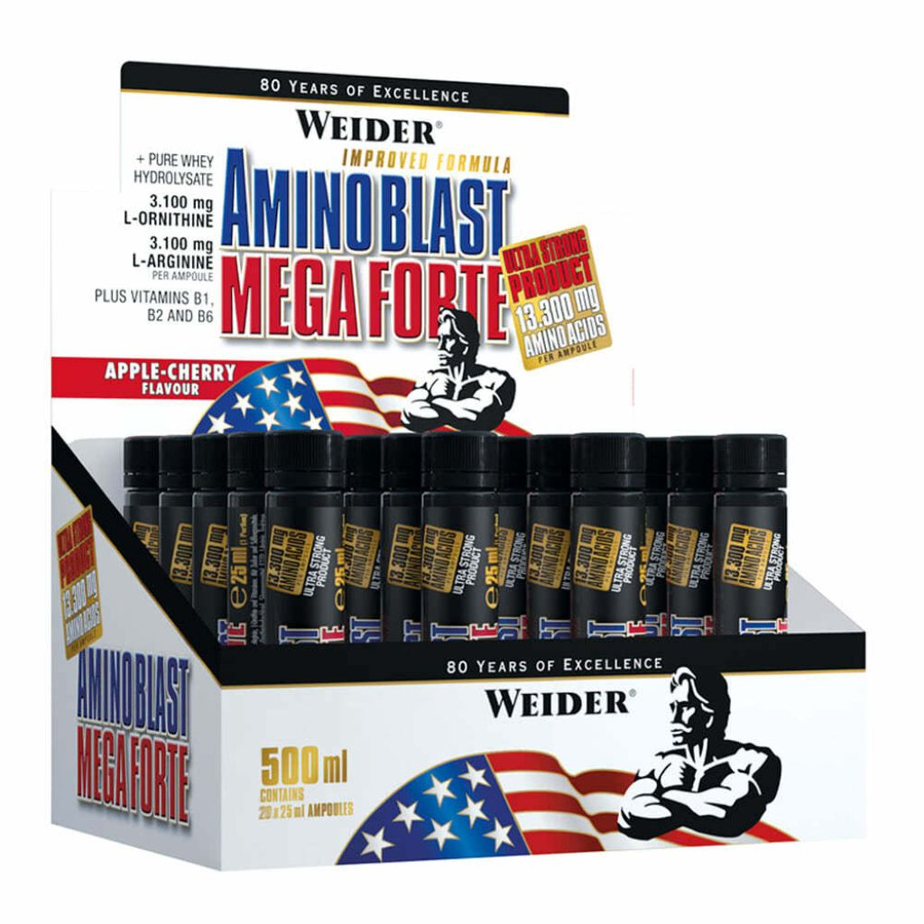 Aminoacizi Shot, Weider, Amino Blast Mega Forte, 25ml