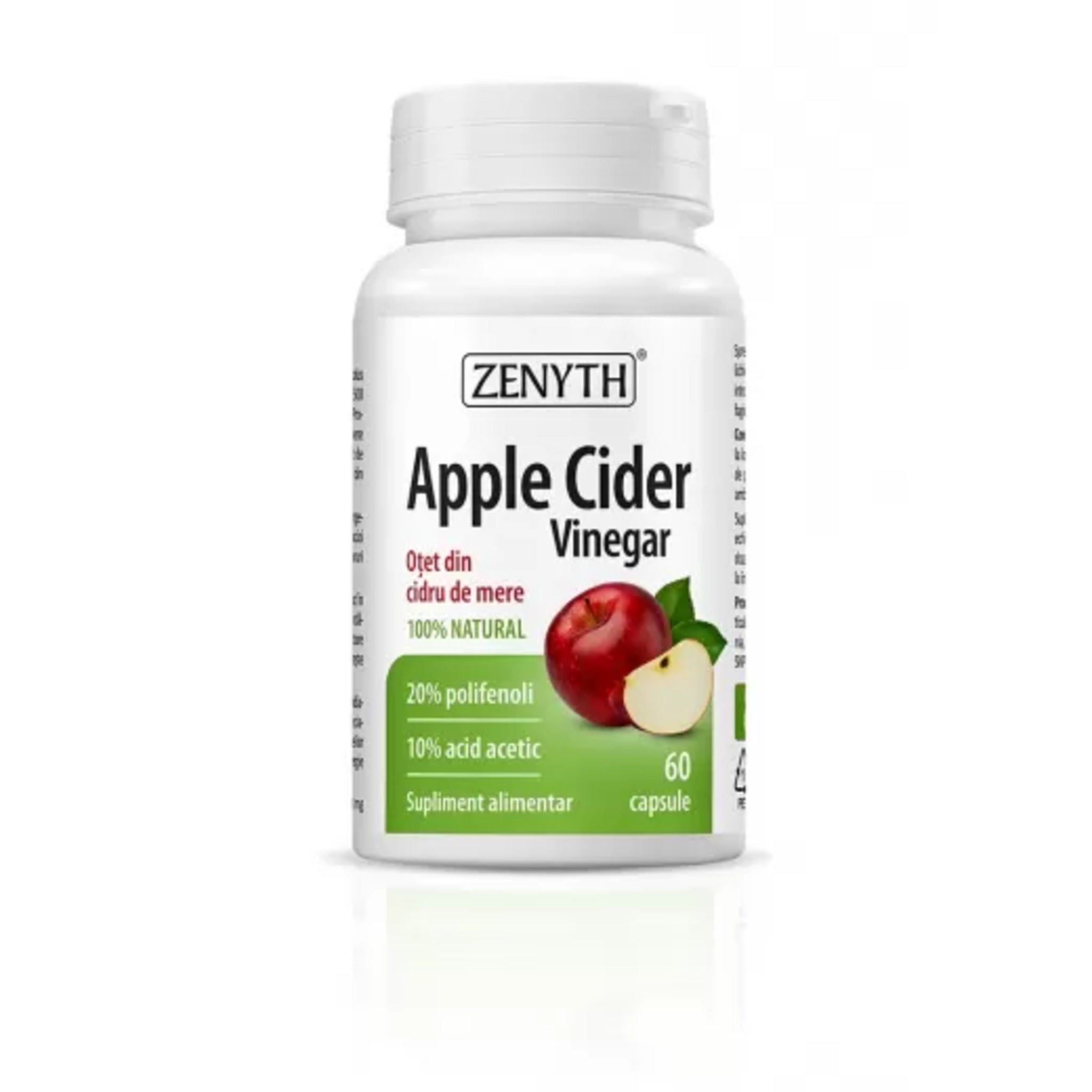 Oțet din Cidru de Mere, Zenyth, Apple Cider Vinegar, 60 Capsule