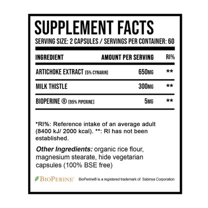 Supliment pentru Sanatatea Hepatica, DNA Sports, Artichoke Complex, 120 Capsule