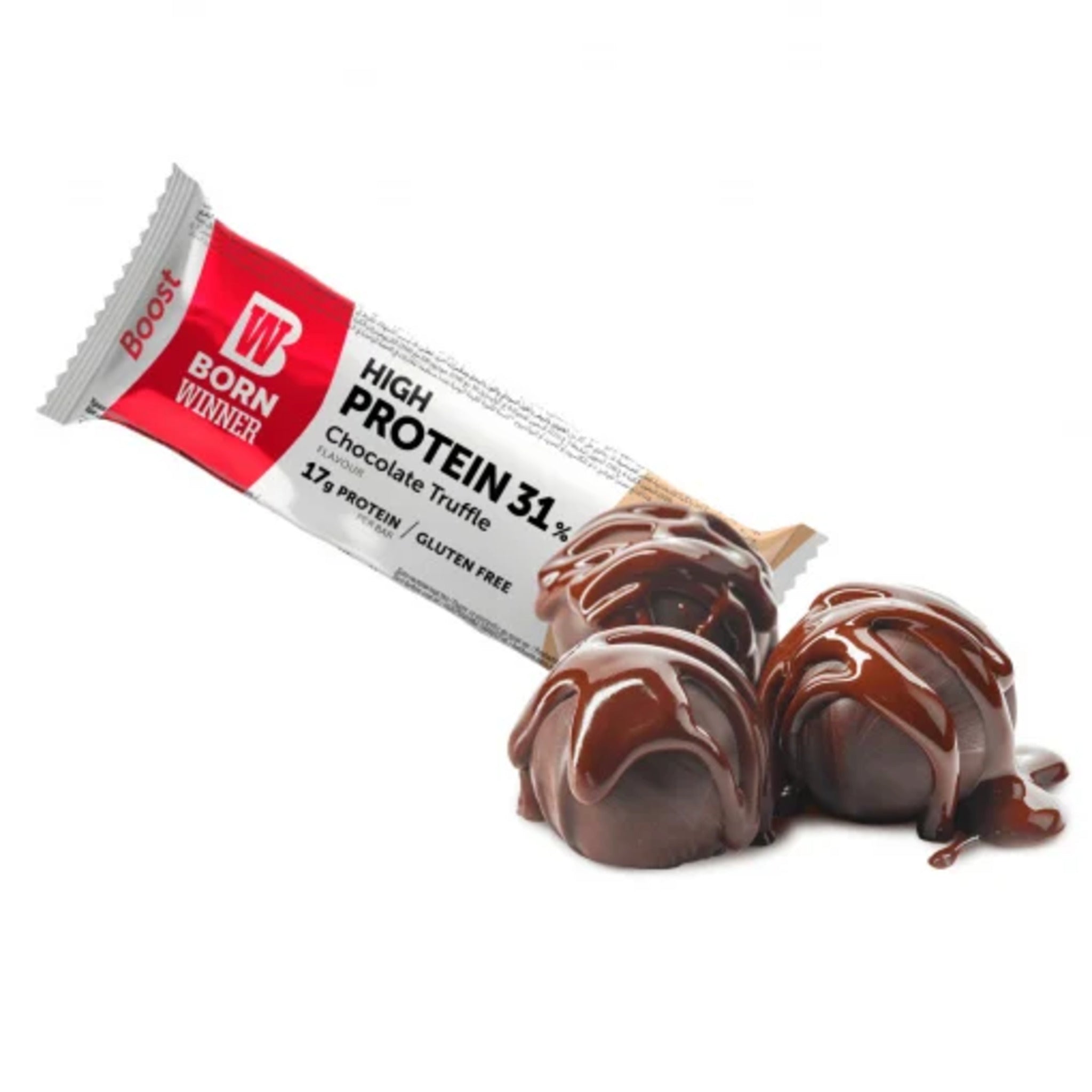 Baton Proteic, Born Winner, Boost Series, High Protein Bar, 55g, Chocolate Truffle