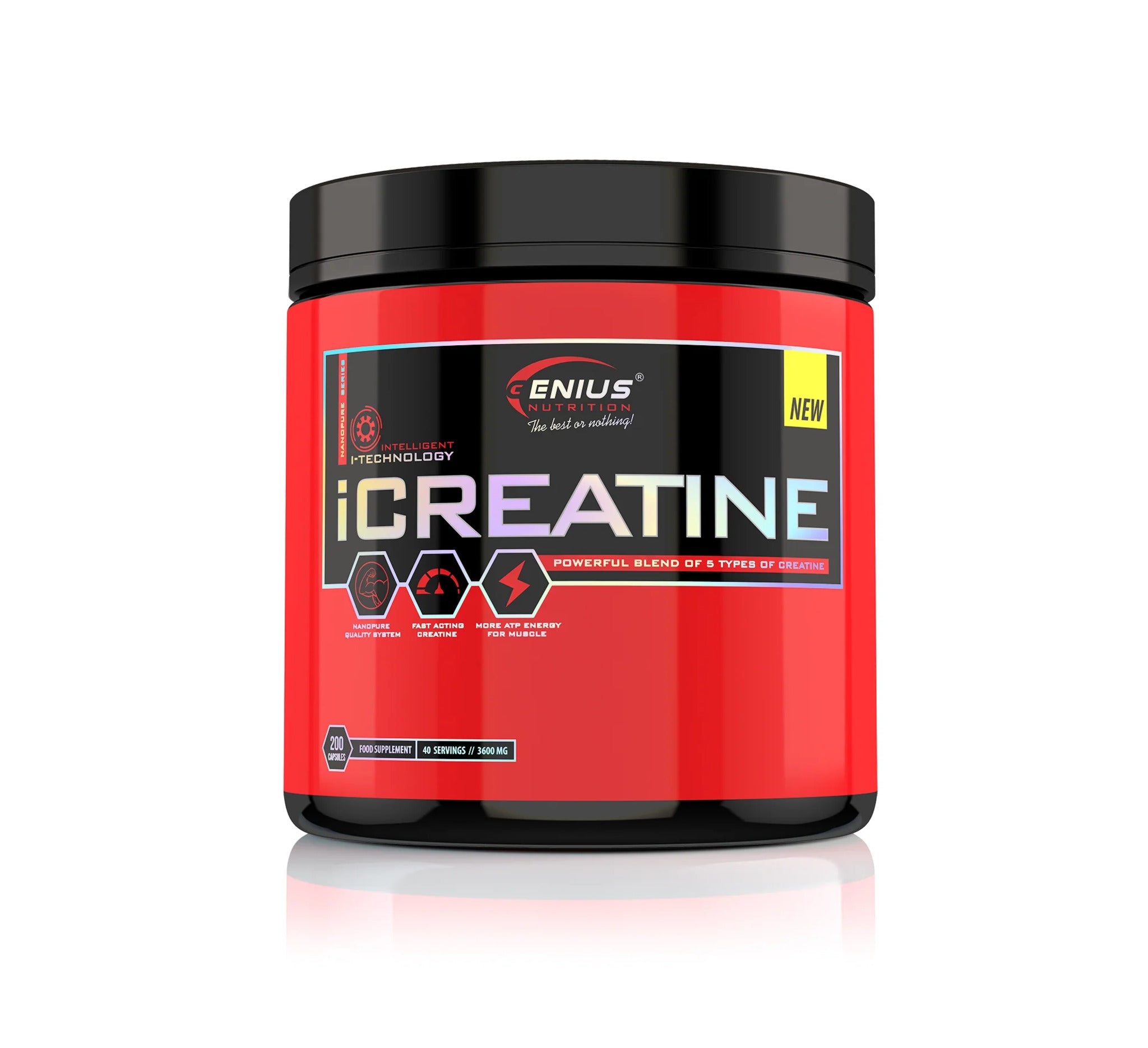 Creatina Capsule, Genius Nutrition, iCreatine, 200 Capsule