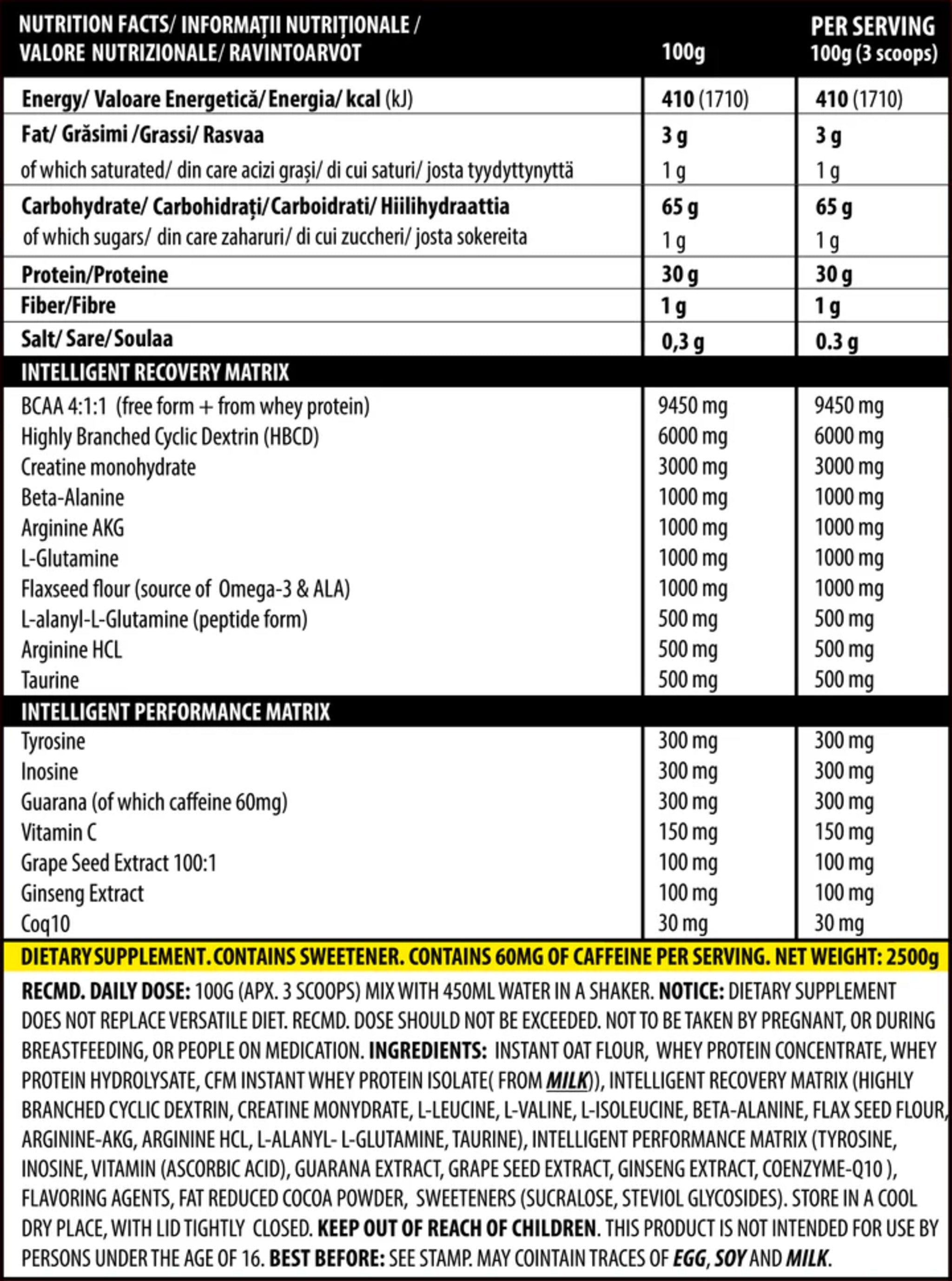 Supliment pentru Masa Musculara, Genius Nutrition, iMass, 2500g