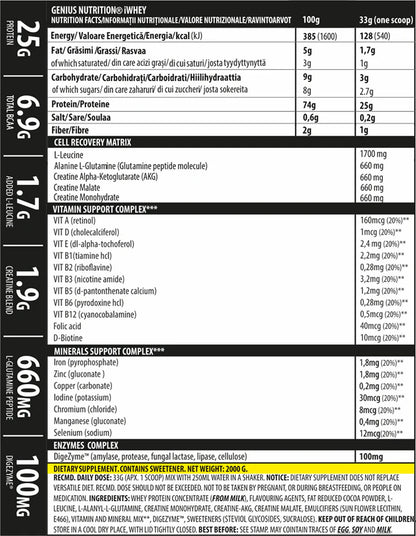 Concentrat Proteic din Zer, Genius Nutrition, iWhey, 900g