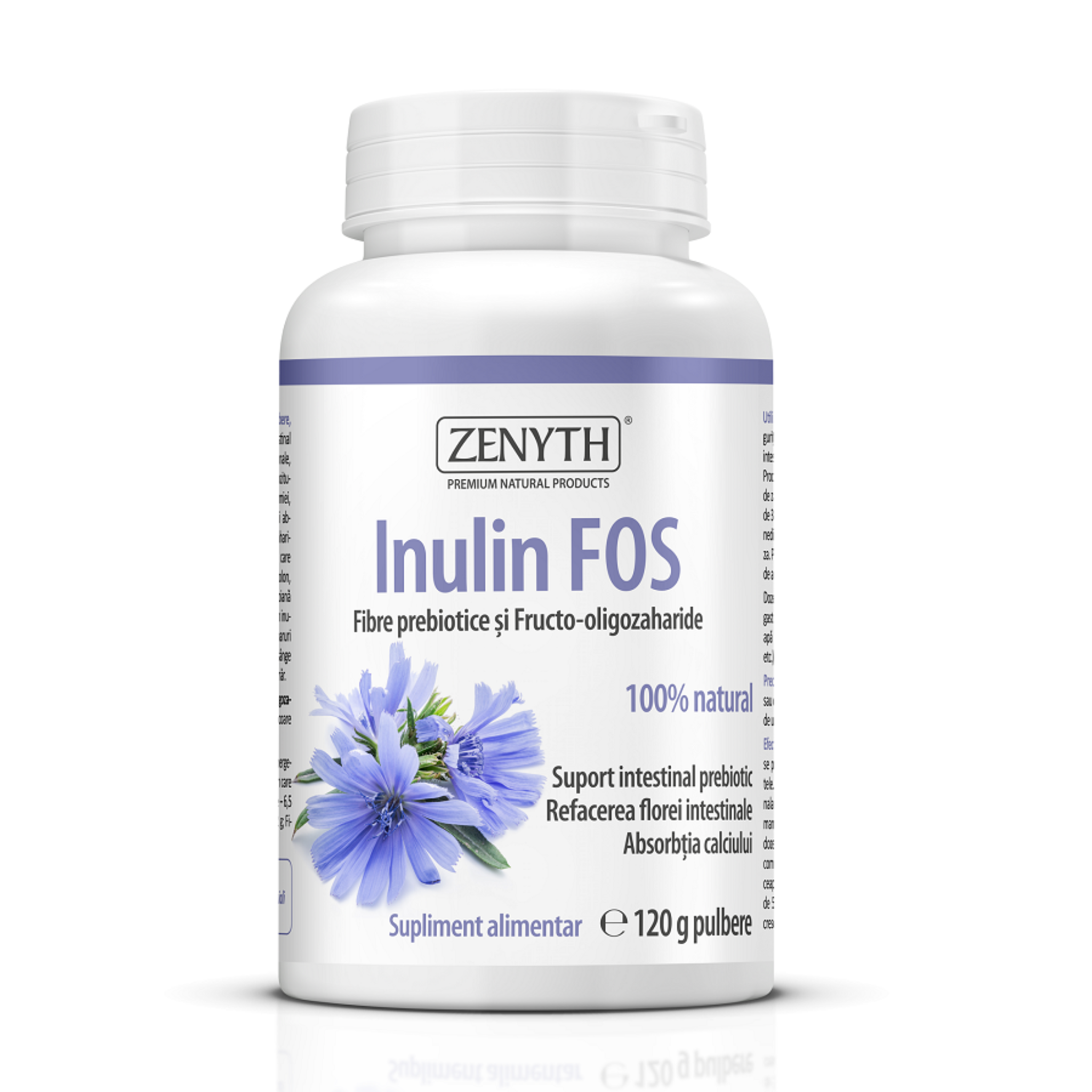 Supliment pentru Flora Intestinala, Zenyth, Inulin FOS, 120g