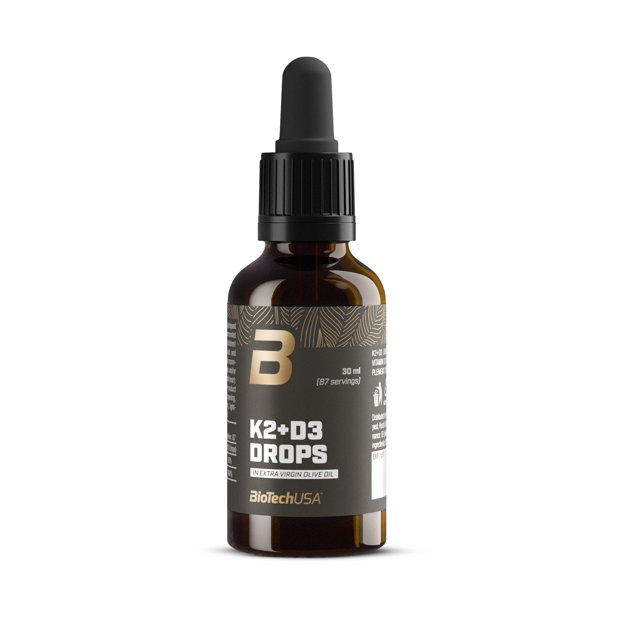 Vitamina K2+D3 Drops, BioTechUSA, K2+D3 Drops, 30ml