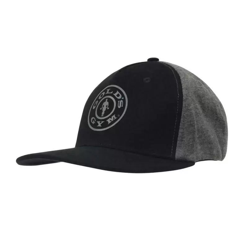 Sapca cu Cozoroc Drept, Gold's Gym, Gold's Gym Flat Peak Cap Black/Grey