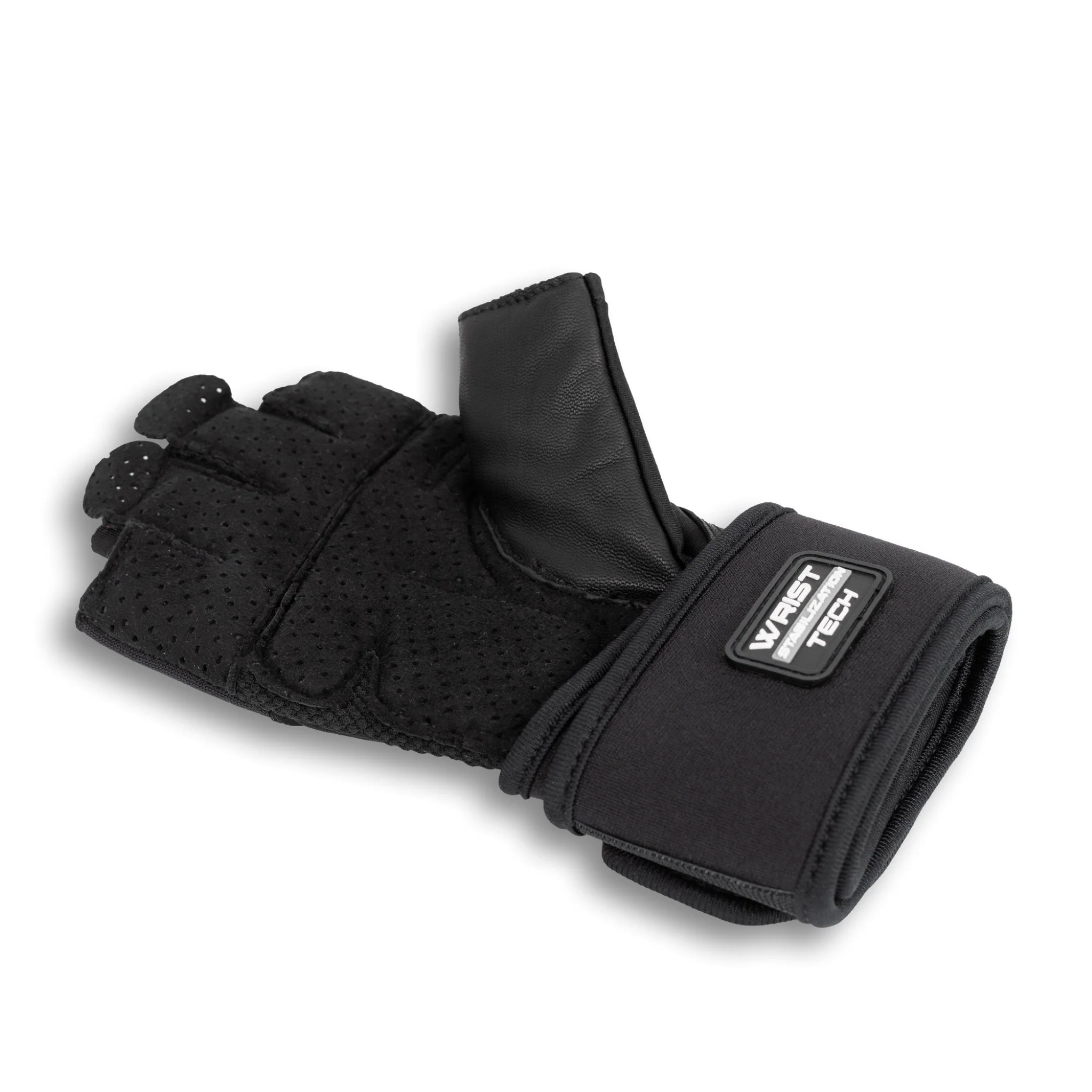 Mănuși din Piele cu Suport pentru Incheieturi, BioTechUSA, Fitness Gloves Kyle, Black