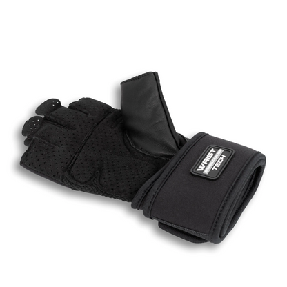 Mănuși din Piele cu Suport pentru Incheieturi, BioTechUSA, Fitness Gloves Kyle, Black