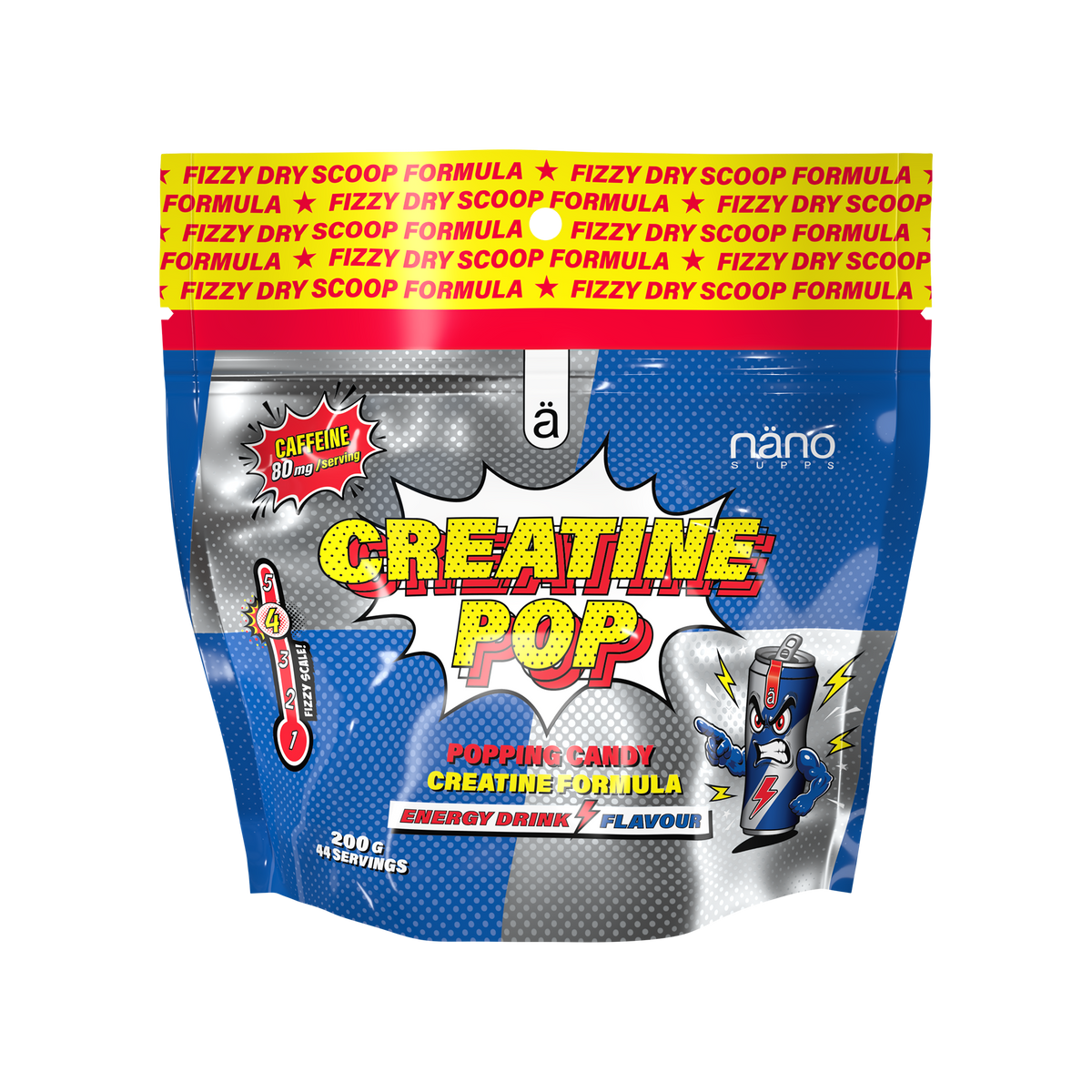 Creatină Monohidrată Dry Scoop, Nanosupps, Creatine Pop, 200g