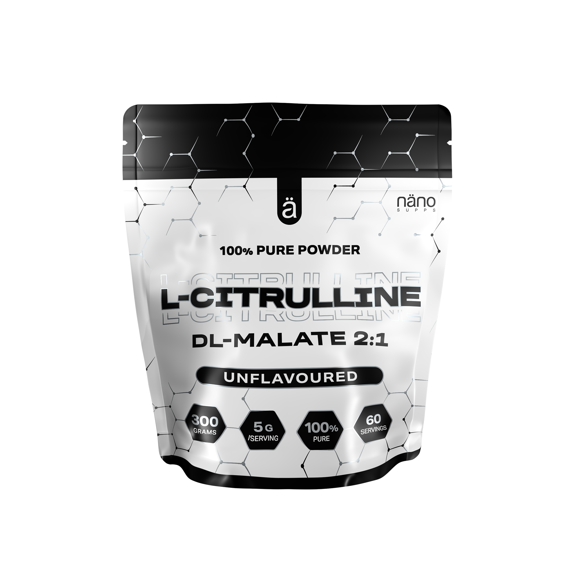 Citrulina Malata Pudra, Nanosupps, L-Citrulline DL-Malate 2:1, 300g