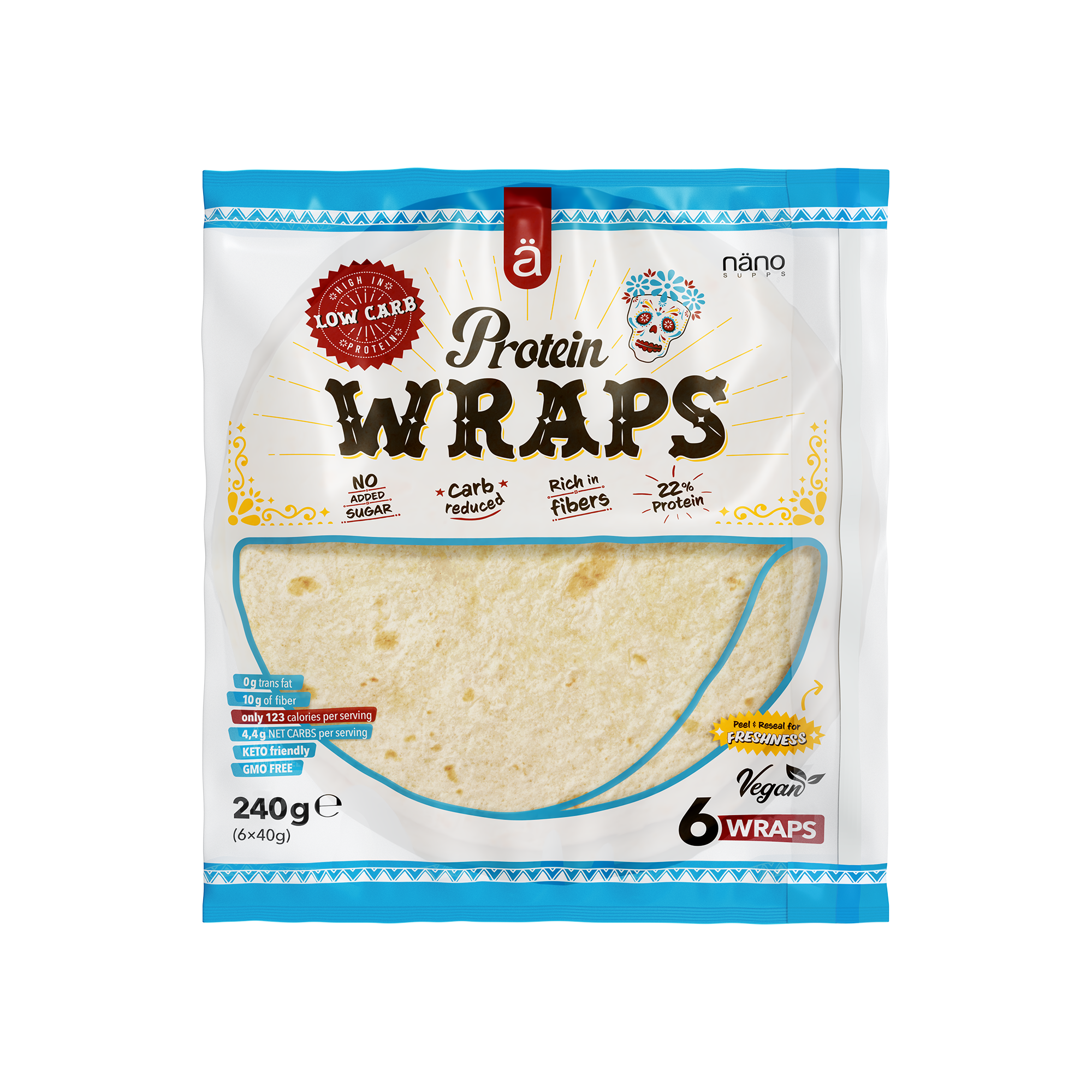 Wraps Proteice, Nanosupps, Protein Wraps, 240g