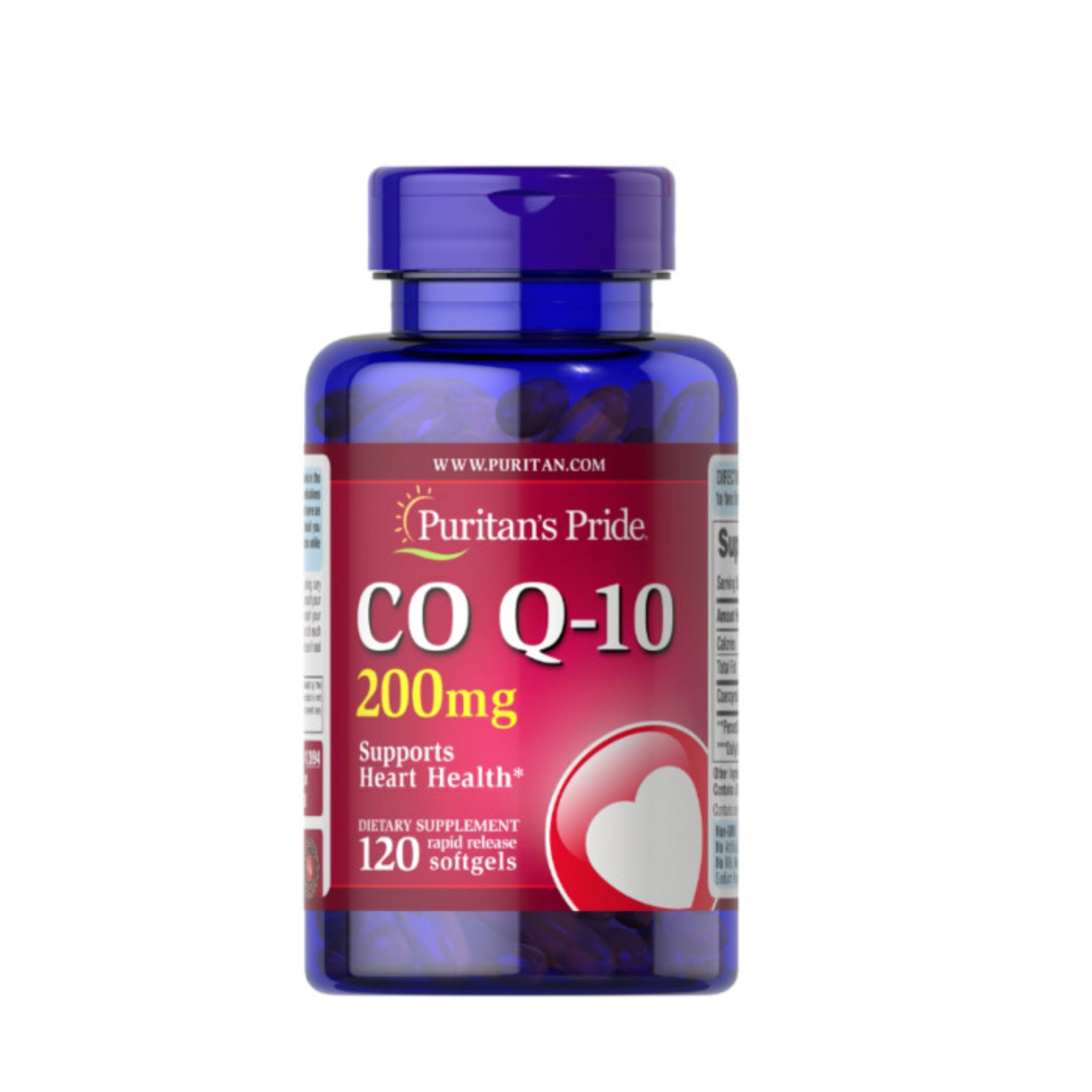 Coenzima Q10, Purita's Pride, Coenzyme Q-10 200mg, 120softgels