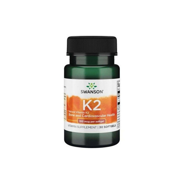 Vitamina K2, Swanson, Natural Vitamin K2 100mcg, 30 Softgel