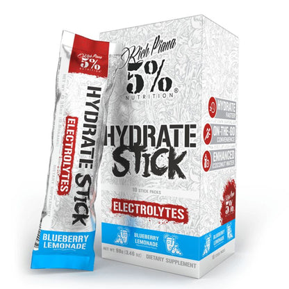 Black Friday - Reduceri Electroliti Stick, Rich Piana 5%, Hydrate Stick, 10 Stick Packs Promotie