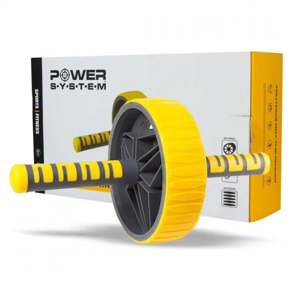Rola pentru Abdomene, Power System, Multi Core Ab Wheel, Black/Yellow