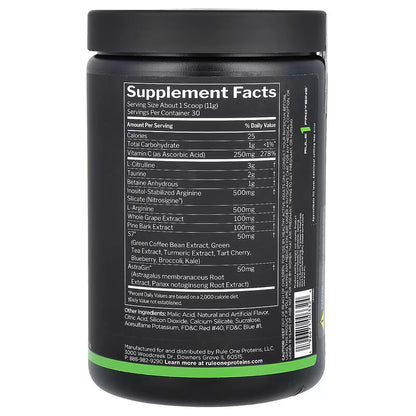 Pre-Workout fara Stimulenti, Rule One, PUMP Non-Stim Nitric Oxide Support, 330g