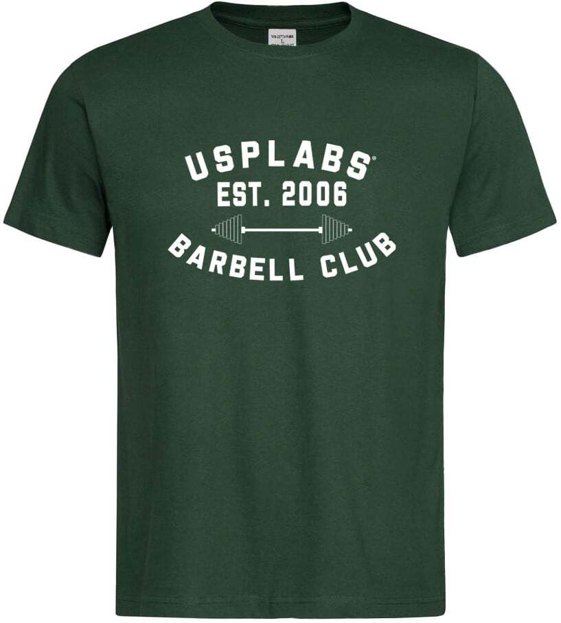 Tricou Fitness, USP Labs, Barbell Club T-Shirt, Green