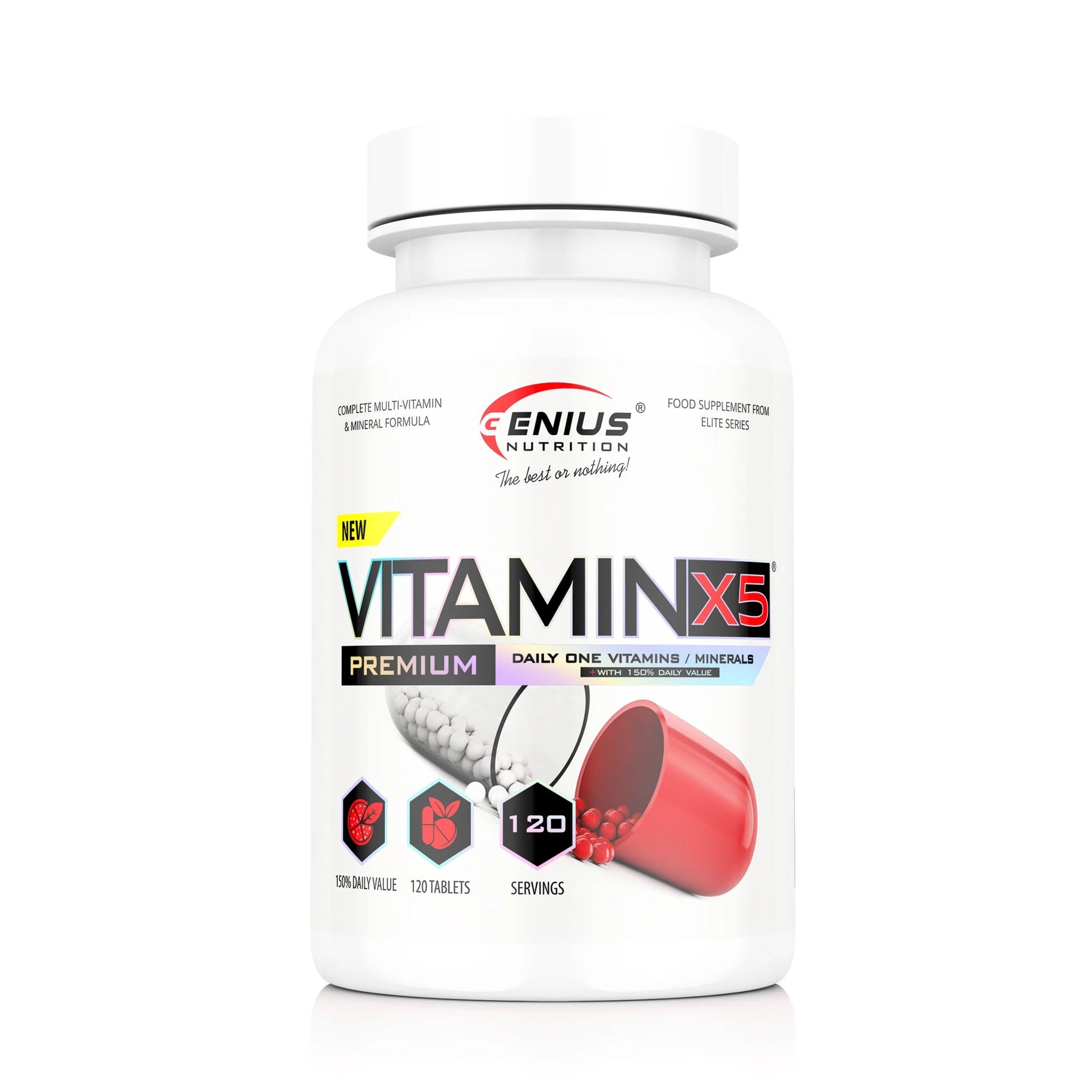 Complex Vitamine, Genius Nutrition, Vitamin-X5, 120 Capsule