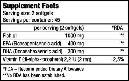 Acizi Grasi, BioTechUSA, Mega Omega 3, 90softgels - gym-stack.ro