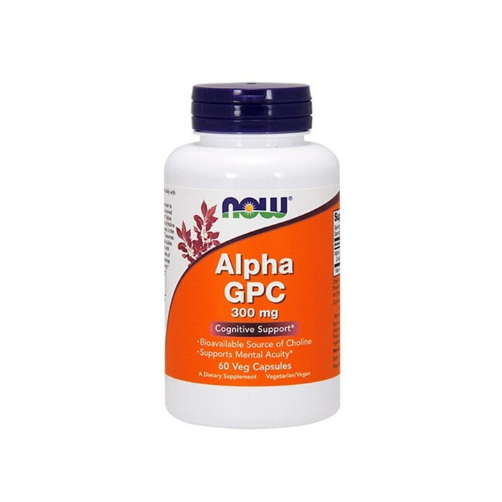 Alpha GPC, Now Foods, Alpha GPC 300mg, 60 veg caps - gym-stack.ro