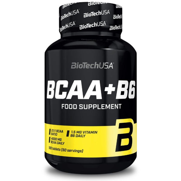 Aminoacizi BCAA cu B6 tablete - BioTechUSA BCAA + B6 100tabs - gym-stack.ro