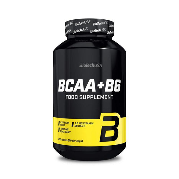 Aminoacizi BCAA cu B6 tablete - BiotechUSA BCAA + B6 200 Tabs - gym-stack.ro