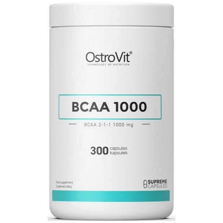 Aminoacizi Capsule, OstroVit BCAA 1000, 300caps - gym-stack.ro