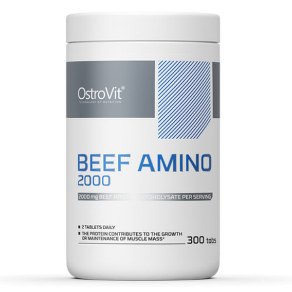 Aminoacizi Din Vita, OstroVit Beef Amino 2000, 300tabs - gym-stack.ro