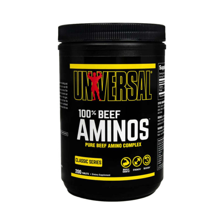Aminoacizi din vita Universal Beef Aminos 200 Tabs - gym-stack.ro