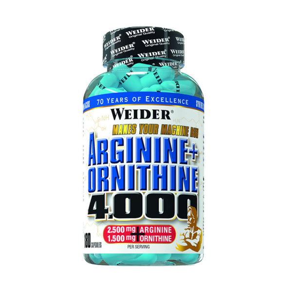 Arginina + Ornitina capsule WEIDER Arginine + Ornithine 4000 180caps - gym-stack.ro