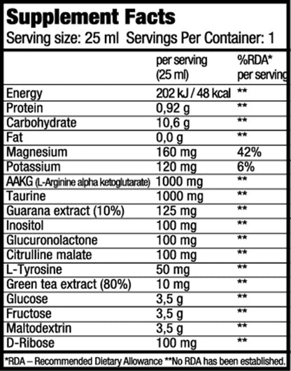 BiotechUSA Energy Shot 20x25ml - gym-stack.ro