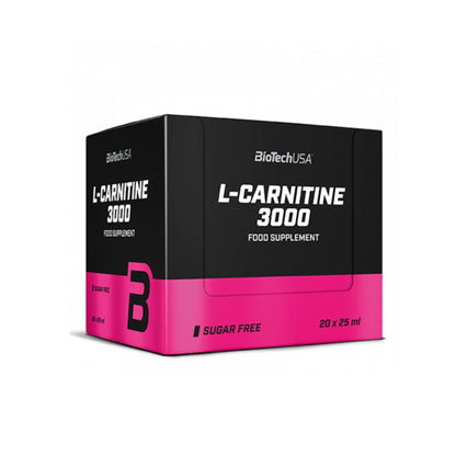 Black Friday - Reduceri L-Carnitina, BioTechUSA, L-Carnitine 3000, 20x25ml Promotie