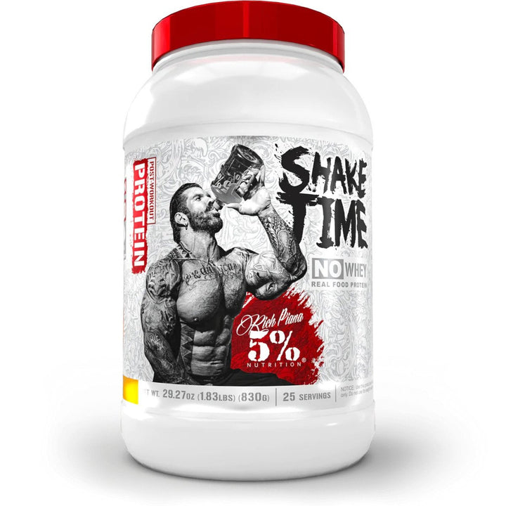 Blend proteic 5% Rich Piana Shake Time- No Whey Real Food Protein 757g - gym-stack.ro