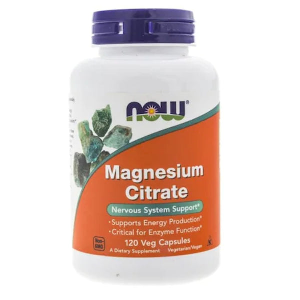 Citrat de Magneziu, Now Foods, Magnesium Citrate, 120Veg caps - gym-stack.ro