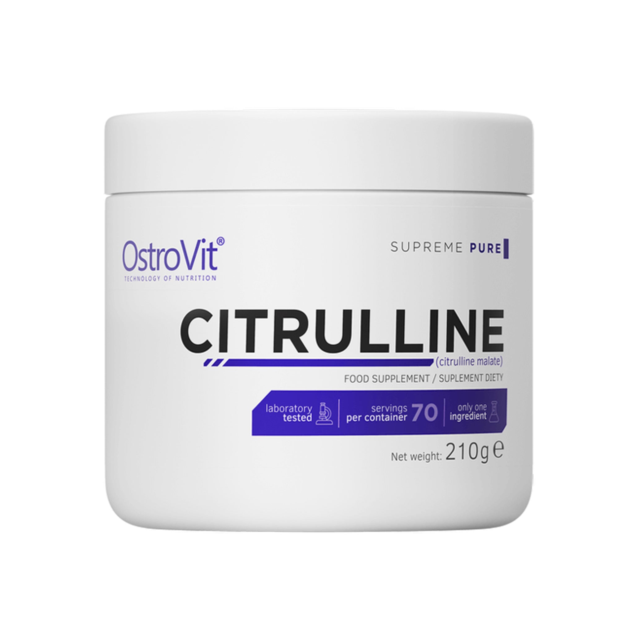 Citrulina, OstroVit Citrulline, 210g - gym-stack.ro