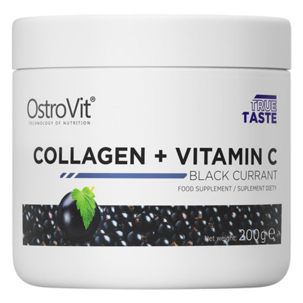 Colagen Pudra, OstroVit, Collagen+Vitamin C, 200g - gym-stack.ro