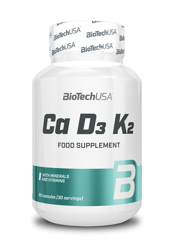 Complex Ca D3 K2 , BiotechUsa Ca+D3+K2 90 caps - gym-stack.ro