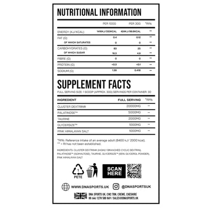 Complex Carbohidrati, DNA Sports, Carbon, 900g