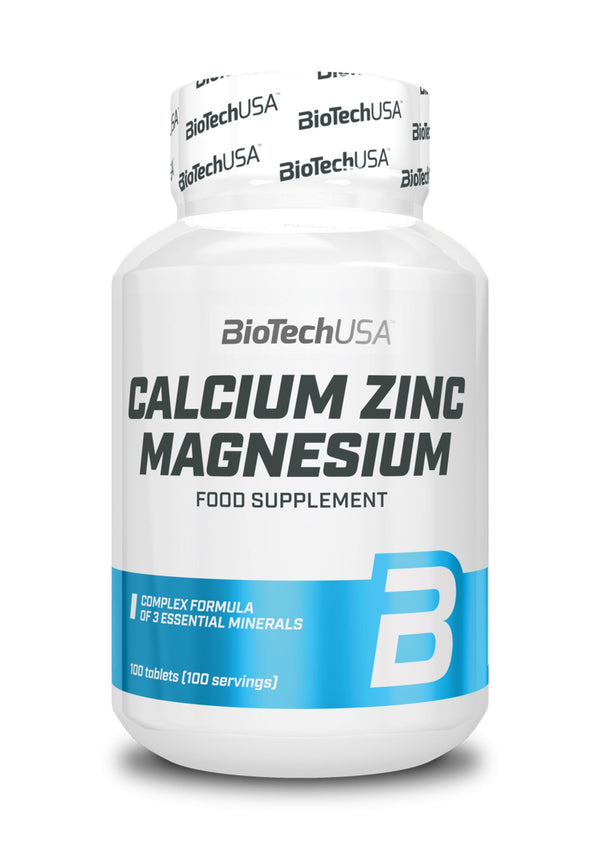 Complex minerale , BioTechUSA Calciu Zinc Magnesium 100tabs - gym-stack.ro