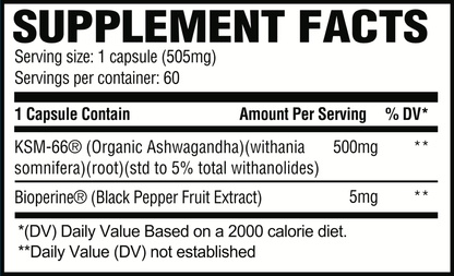 Extract de Ashwagandha, REVIVE Ashwaganda, 60 vegetarian capsules - gym-stack.ro