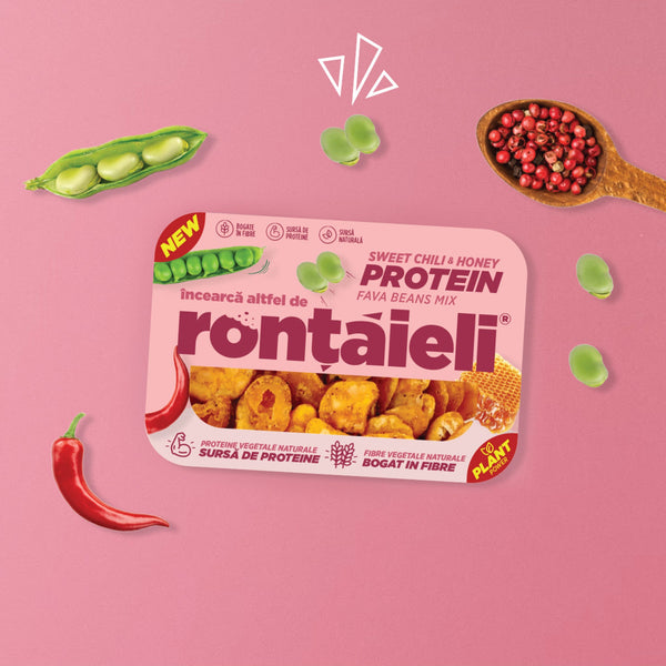 Fava Beans Mix, Rontaieli, Protein Fava Beans Mix, Sweet Chili And Honey, 35g - gym-stack.ro